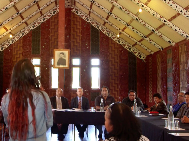 3. The Rangatahi Court, interior of wharenui