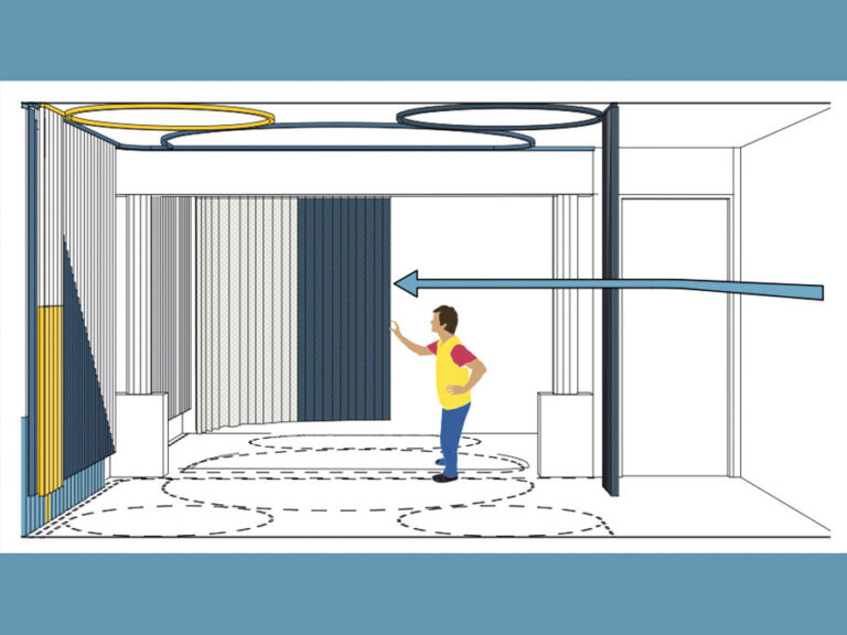 4. La Casita, section of curtain use