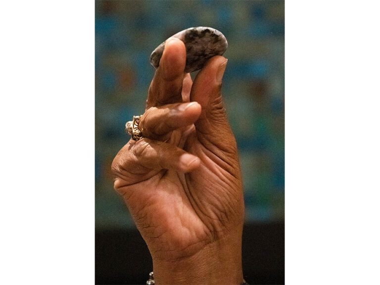 4. Unity Unitarian Church, participant holding talking piece