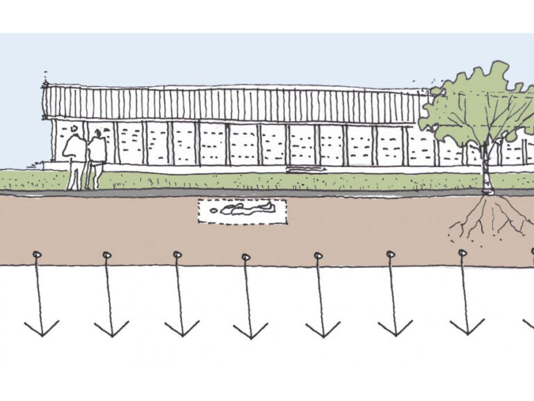 3. Sketch of building located on grounds of cemetery